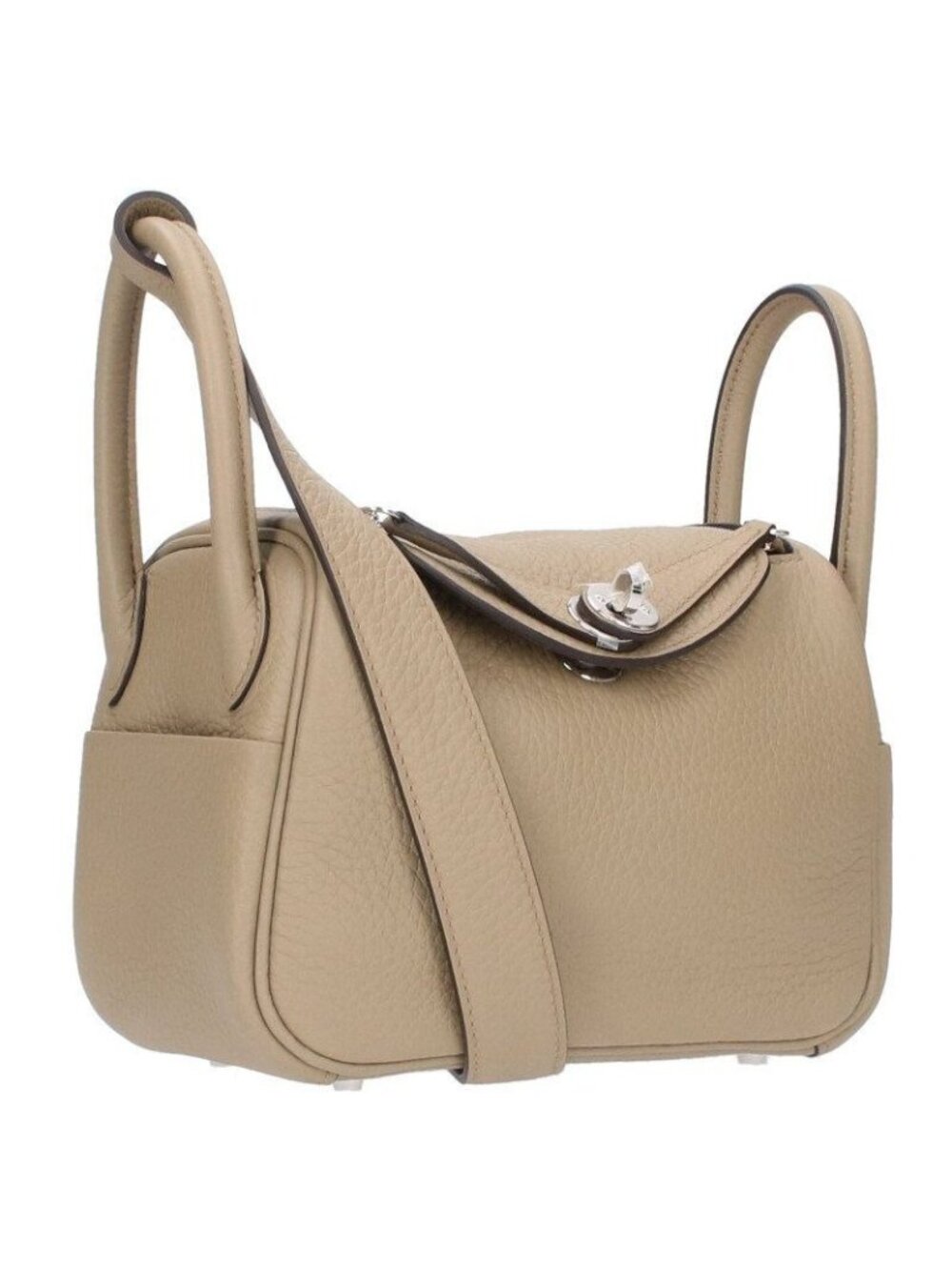 Hermes Lindy Mini Taurillon Clemence Leather Shoulder Bag